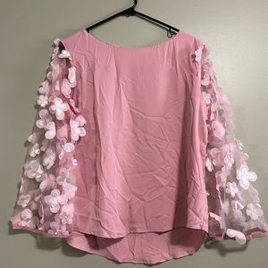 Blouse with Floral Sleeves